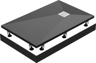 Экран Good Door Stella ЧЕРНЫЙ 1000x800